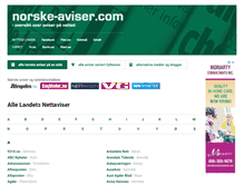 Tablet Screenshot of norske-aviser.com